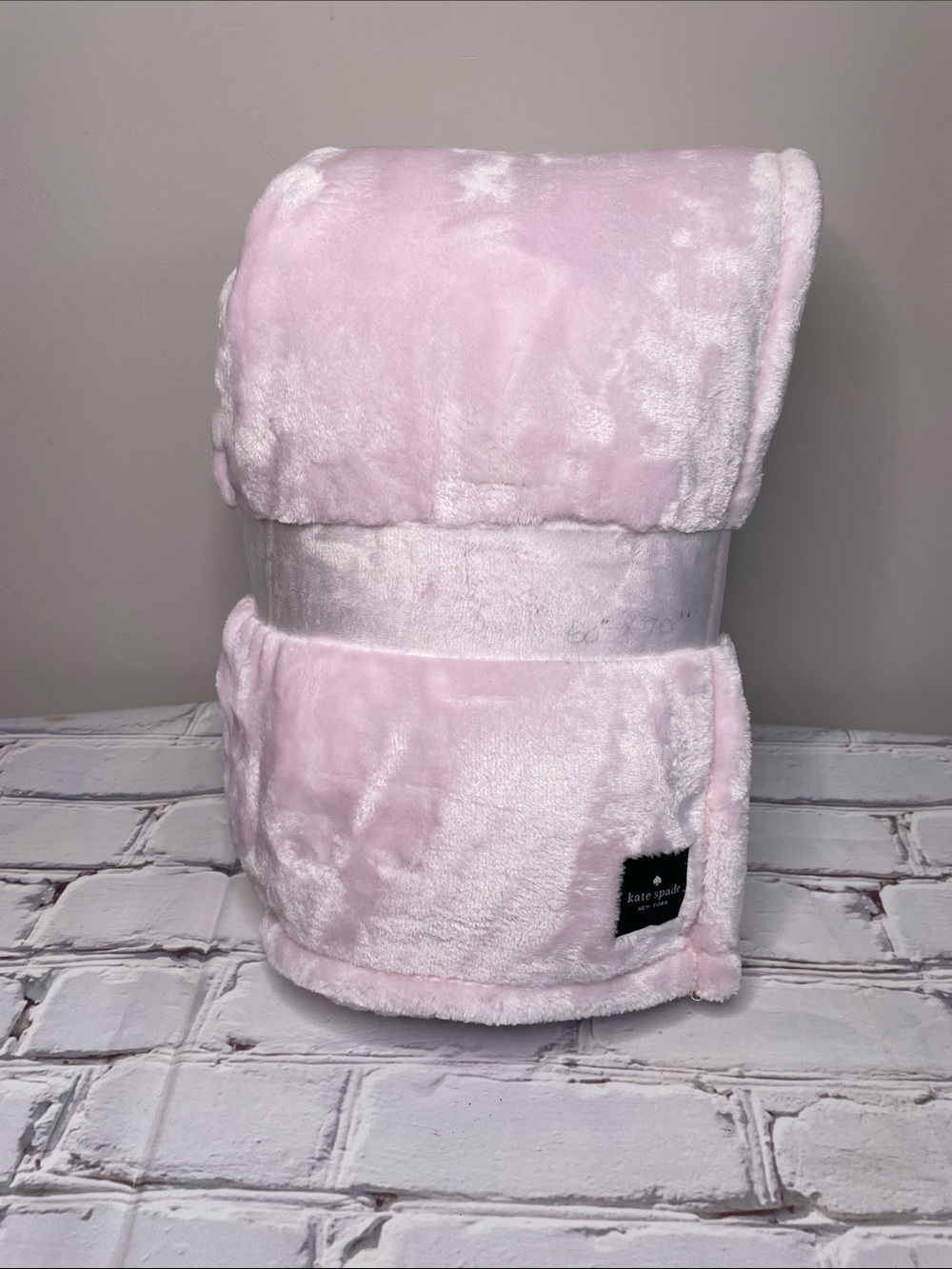 kate spade Pale Pink Plush Throw Blanket